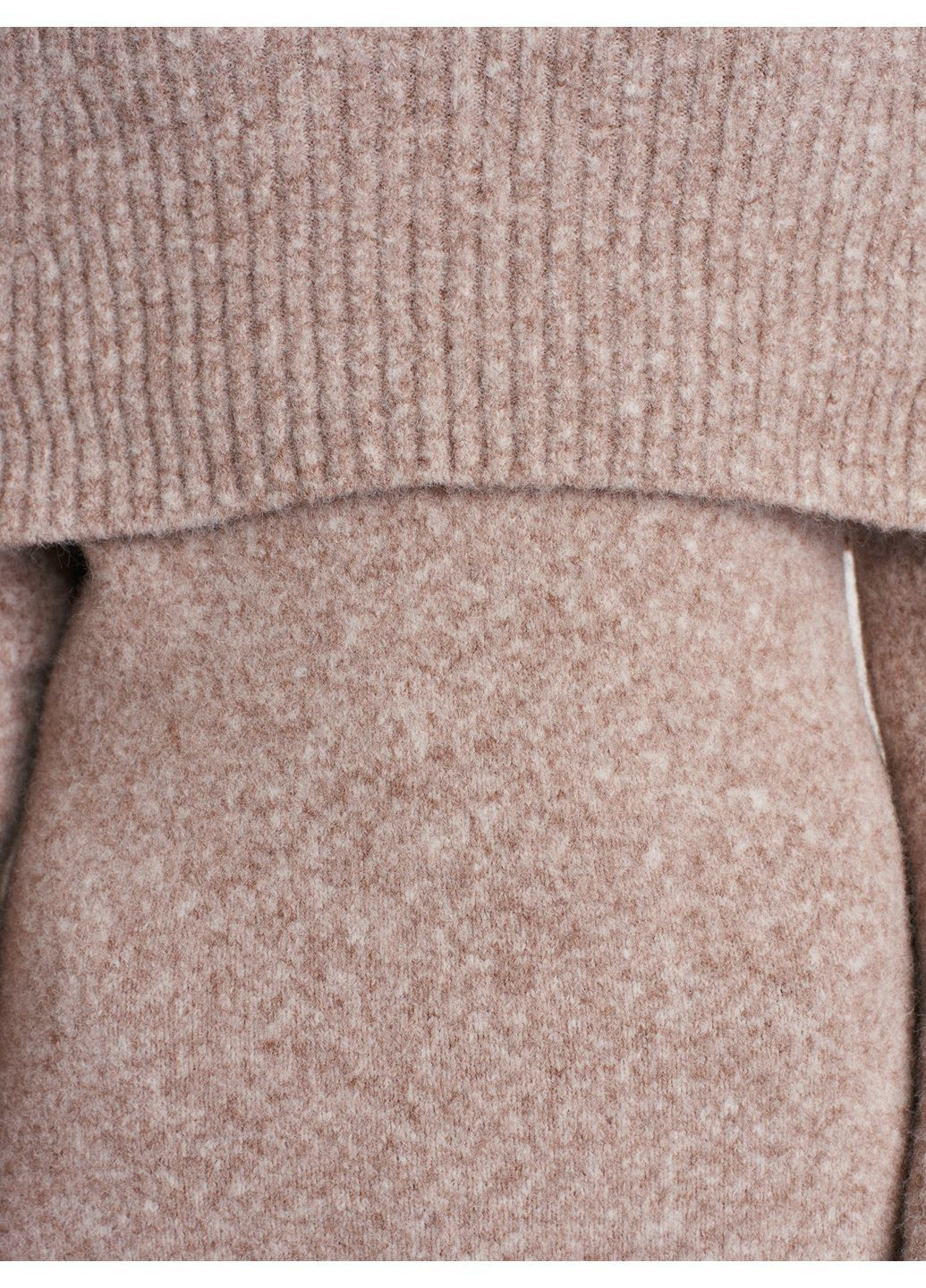 Бежевое кэжуал платье женское визон Dilvin