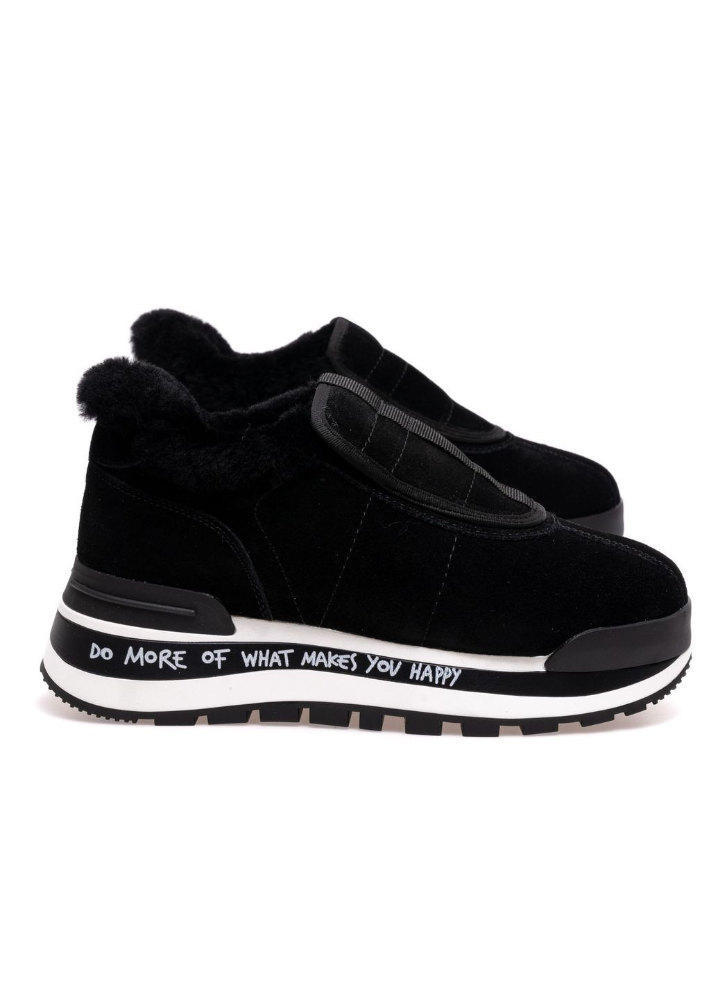 Кроссовки 01738 Черные Bigrosse чёрные зима (365654835)