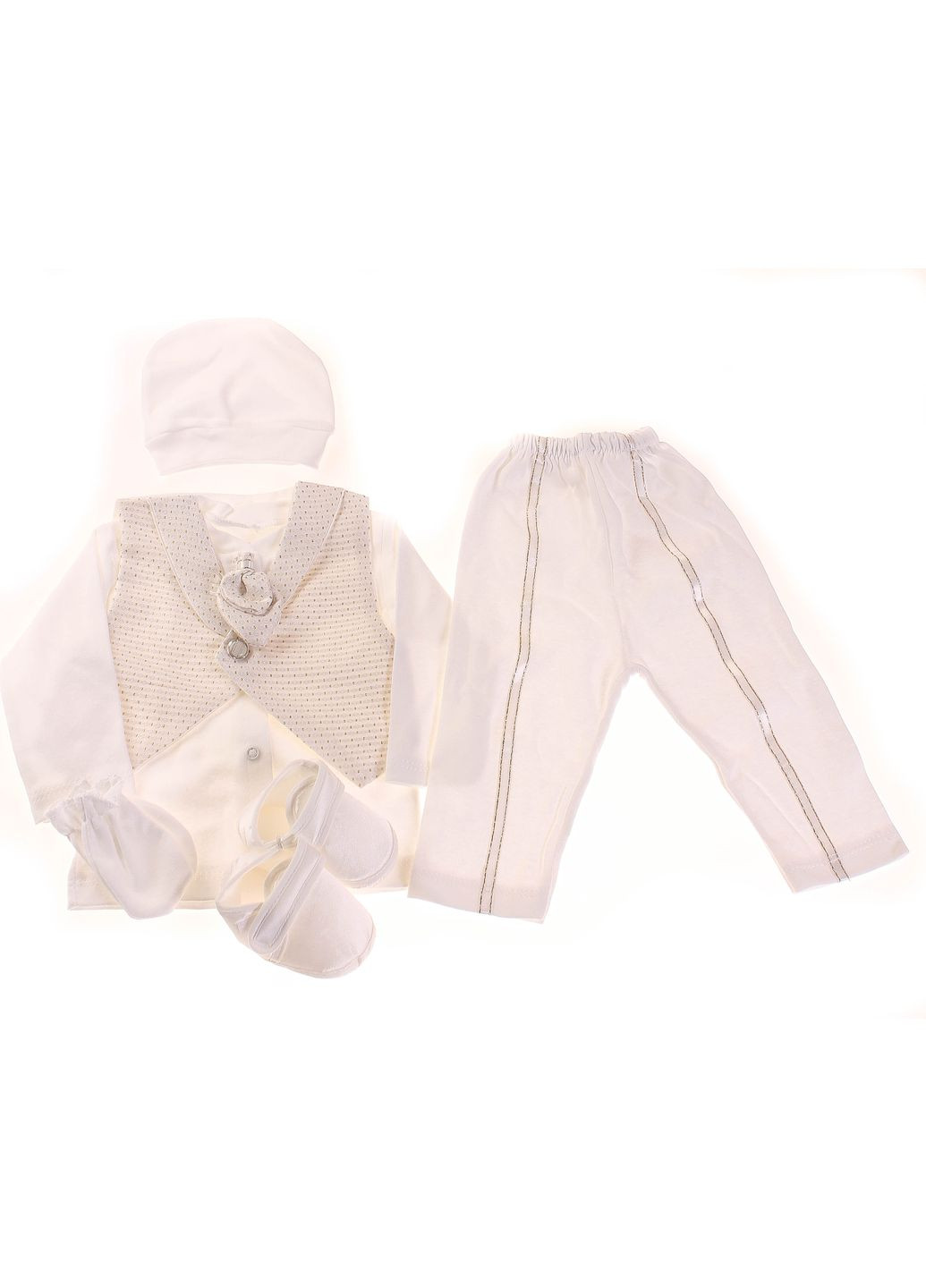 Кремовий демісезонний подарунковий комплект 6 од. 1100 кремовий і золотий Caprice