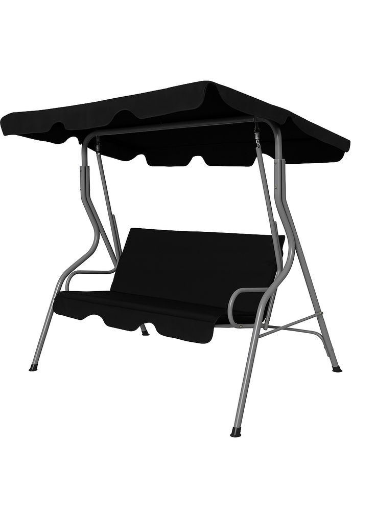 Качели с подушками на 3 человека Relax Black LEOBRO (361852308)