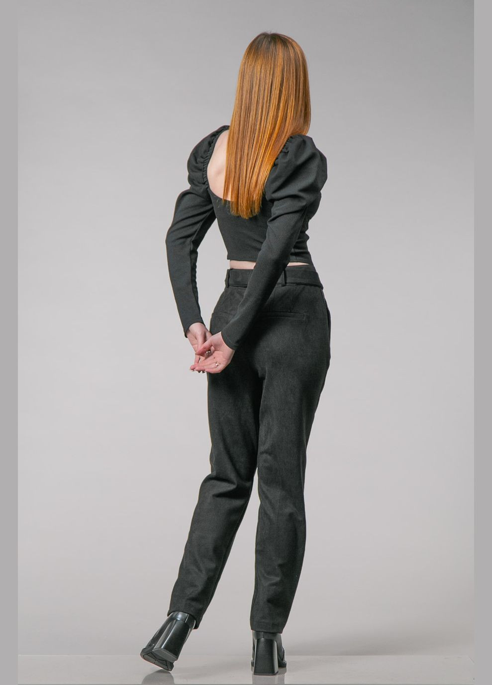 Черные классические, кэжуал демисезонные зауженные брюки CHICLY