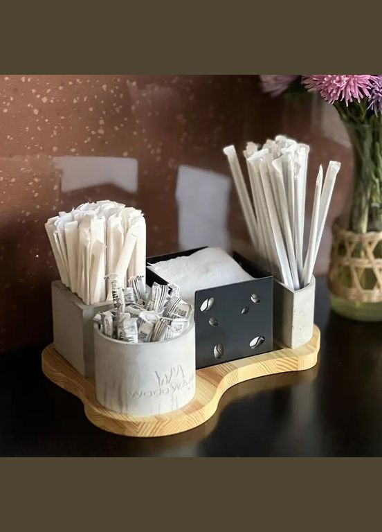 Барний органайзер WW Дерево/Бетон/Метал (R-18788-VS) No Brand (303975546)