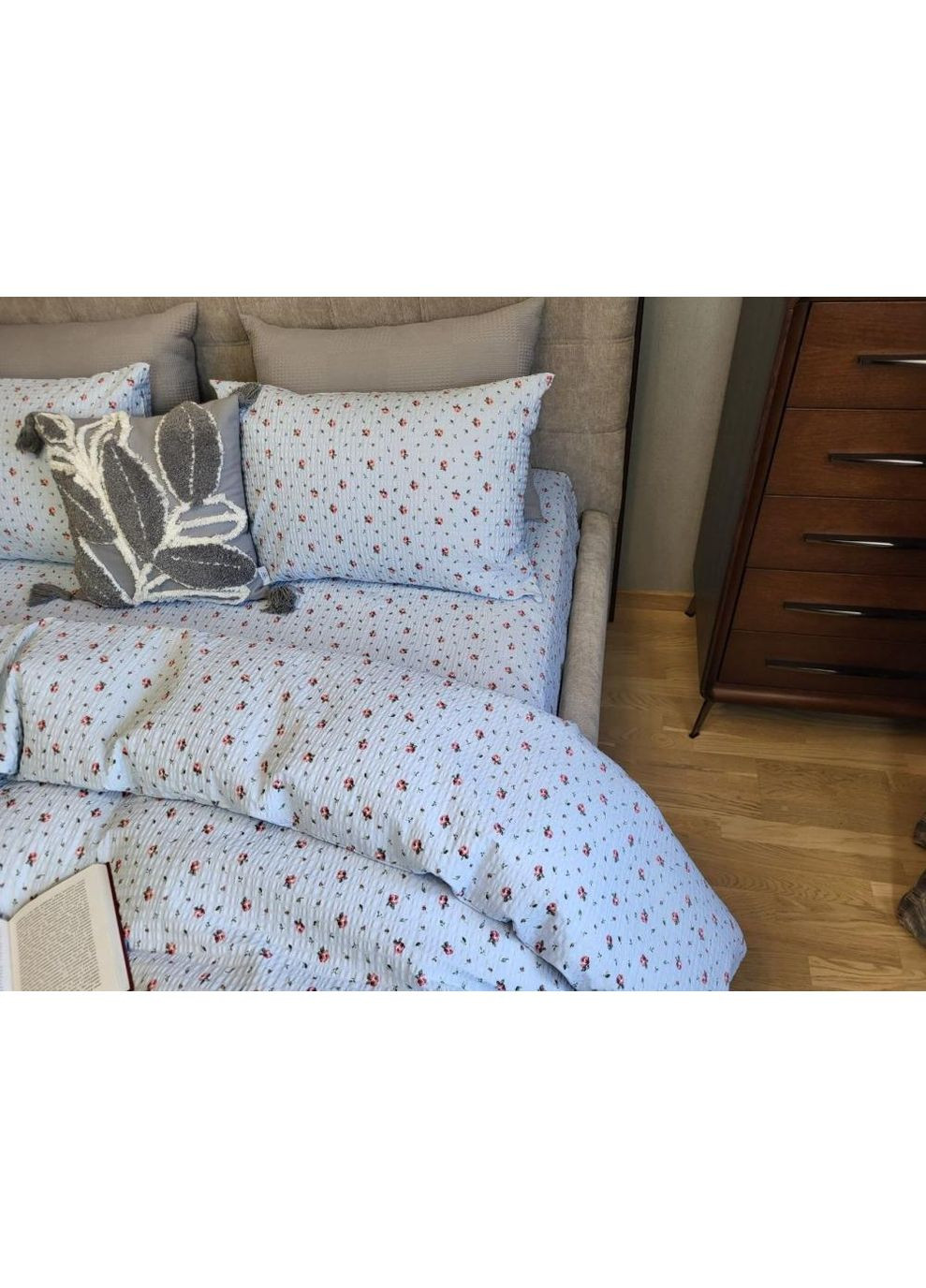 Постільна білизна з резинкою Крапо, ранфорс гофра (жатка) Сімейний розмір, наволочки 50/70 No Brand (364220100)