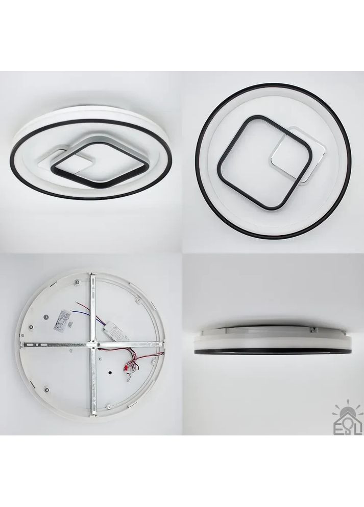 Люстра керована світлодіодна LORA H 80 Вт 480x65 мм Чорна ESLLSE (365651701)