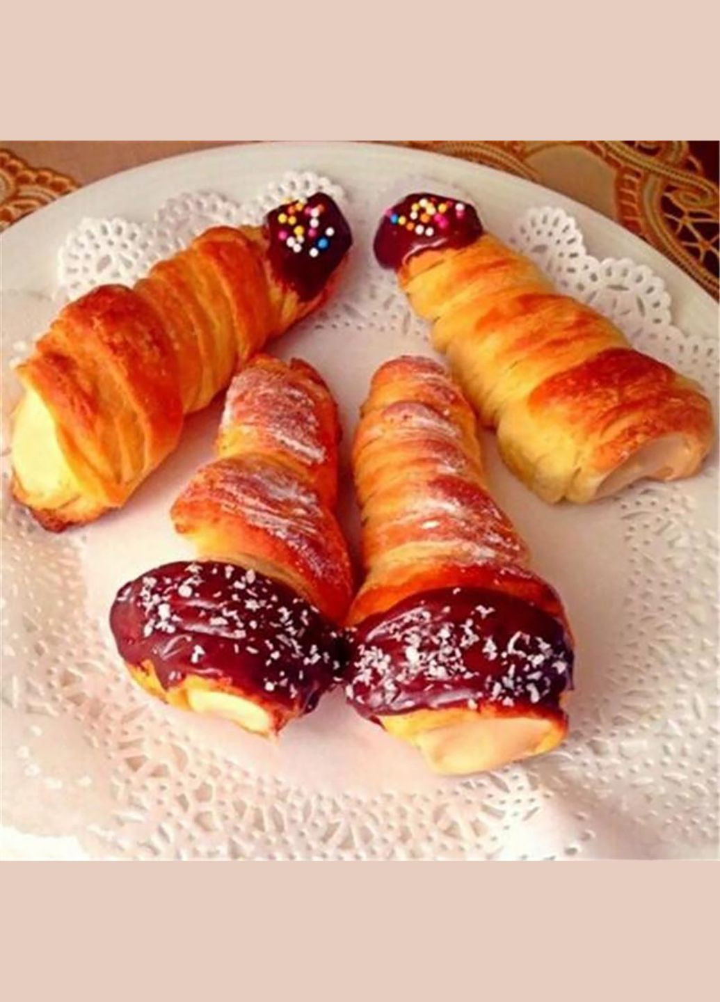 Кондитерські конуси металеві для випікання трубочок Каннолі Ø30х85 мм (6 трубочок) Kitchette (317638739)