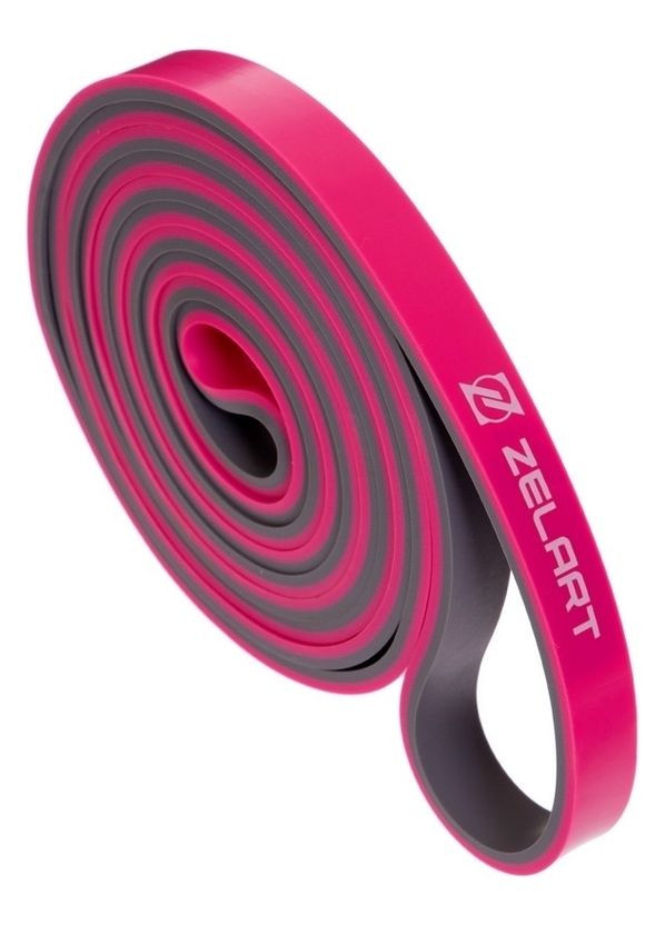 Гума для підтягувань двошарова FI-0911-2 DUAL (2080x13x4,5мм, жорсткість XXS), рожева (3516741) Zelart (315033151)