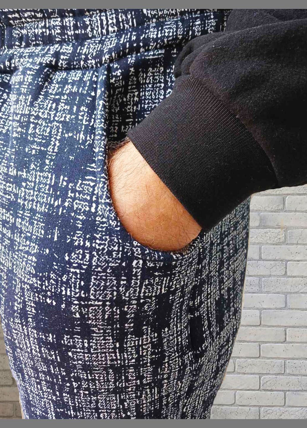 Черные спортивные, повседневный зимние брюки No Brand