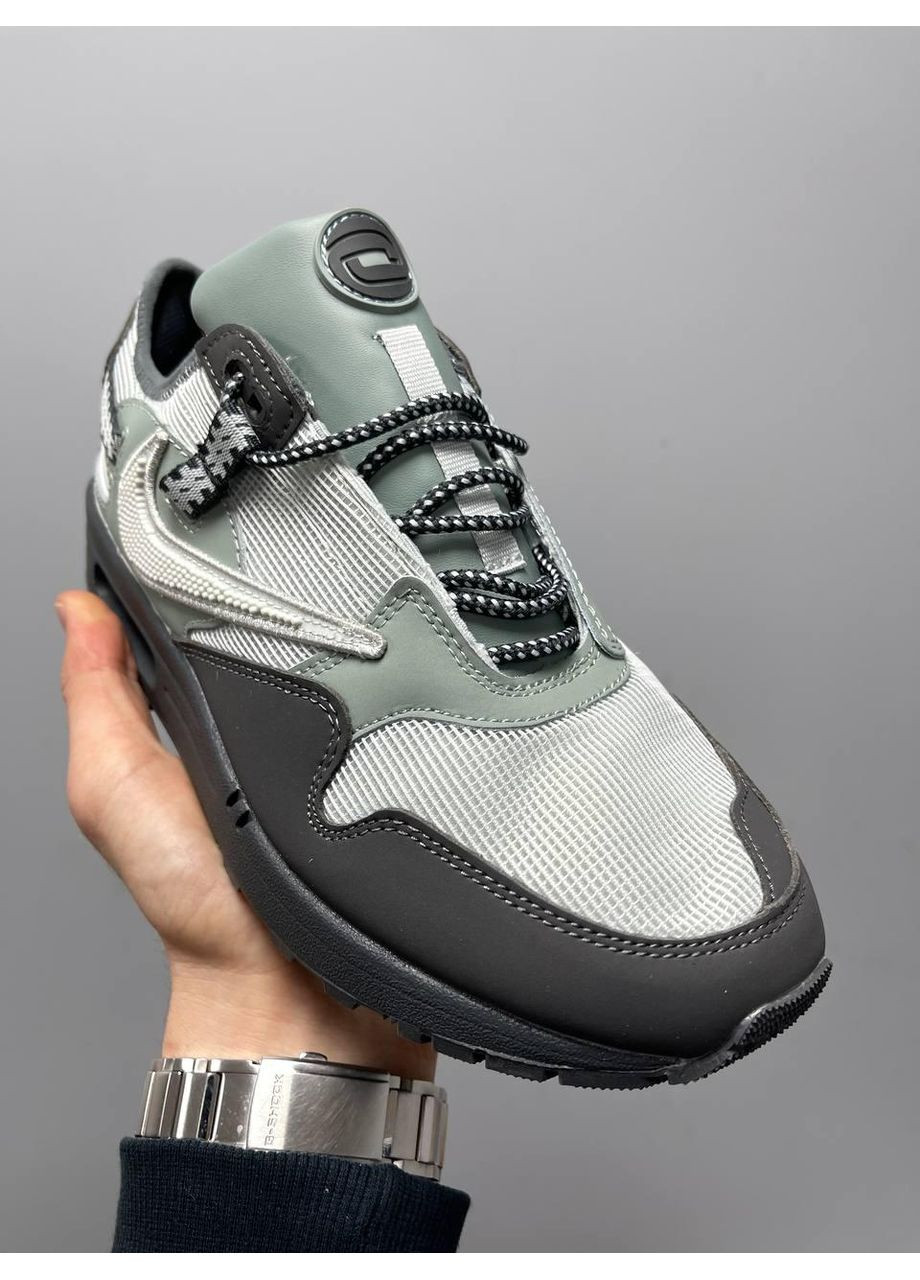КРОСІВКИ ЖІНОЧІ NIKE TRAVIS SCOTT X AIR MAX 1 DUSTY SAGE НАЙК ТРЕВІС СКОТ No Brand сірі демісезони (367176561)