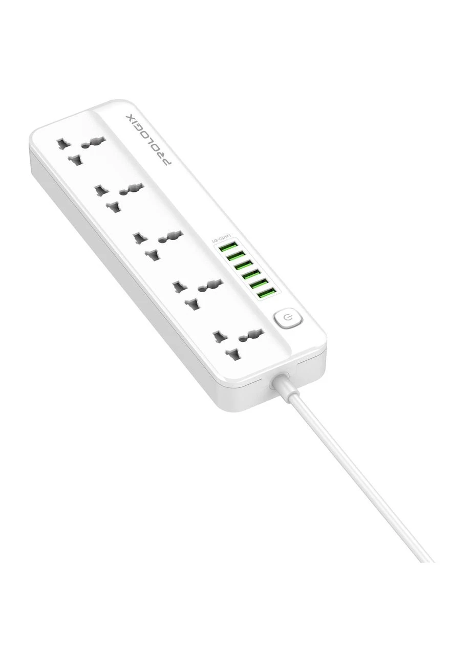 Фільтр живлення Premium (PR-SC5614W) 2.5 кВт, 5 розеток, 6 USB AUTO ID, 2 м, білий Prologix (400426912)