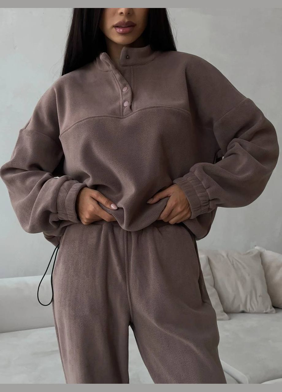 Жіночий костюм спортивний на флісі No Brand (312232828)