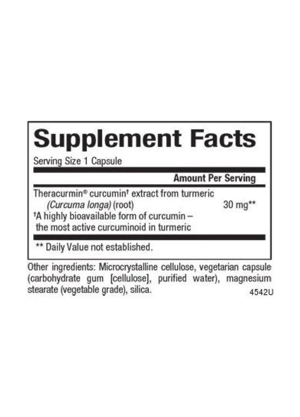 Добавка CurcuminRich Theracurmin 30 mg - 60 vcaps Natural Factors (330105371)