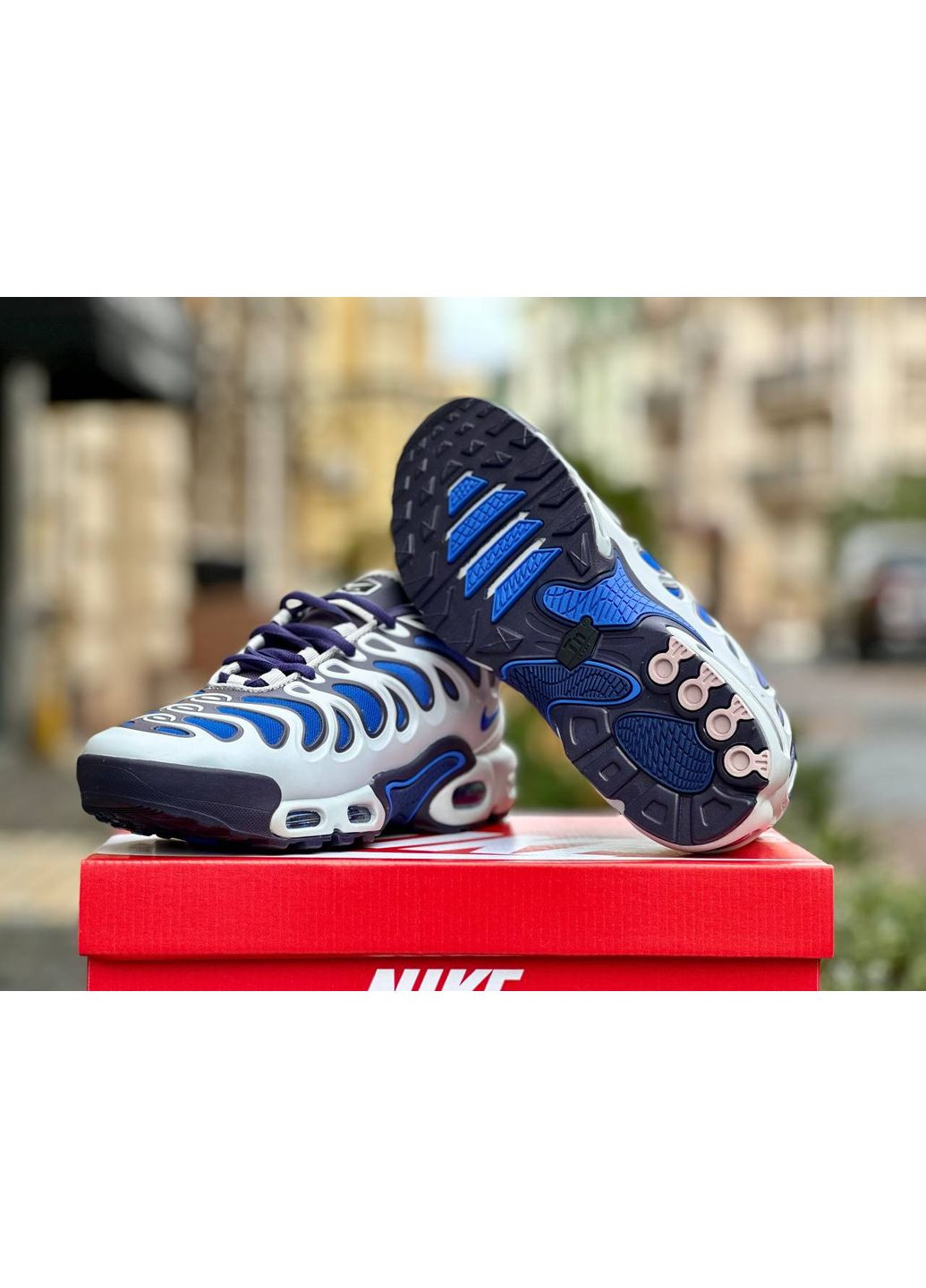 Комбіновані Осінні кросівки чоловічі nike air max tn plus drift concord найк аір макс тн плюс No Brand