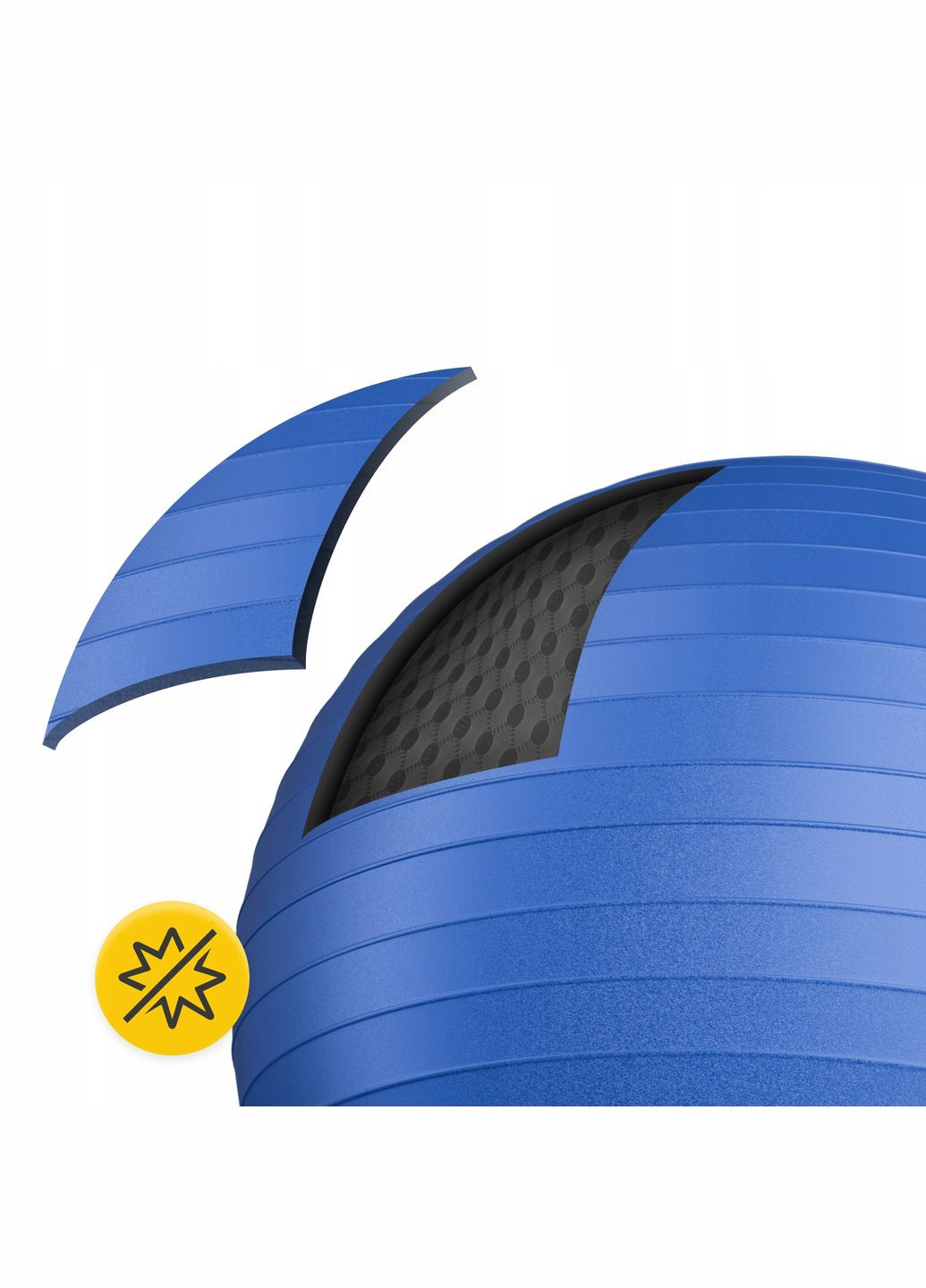 Мяч для фитнеса (фитбол) 55 см Anti-Burst Blue () 4FIZJO P-5905973404723 (345712635)