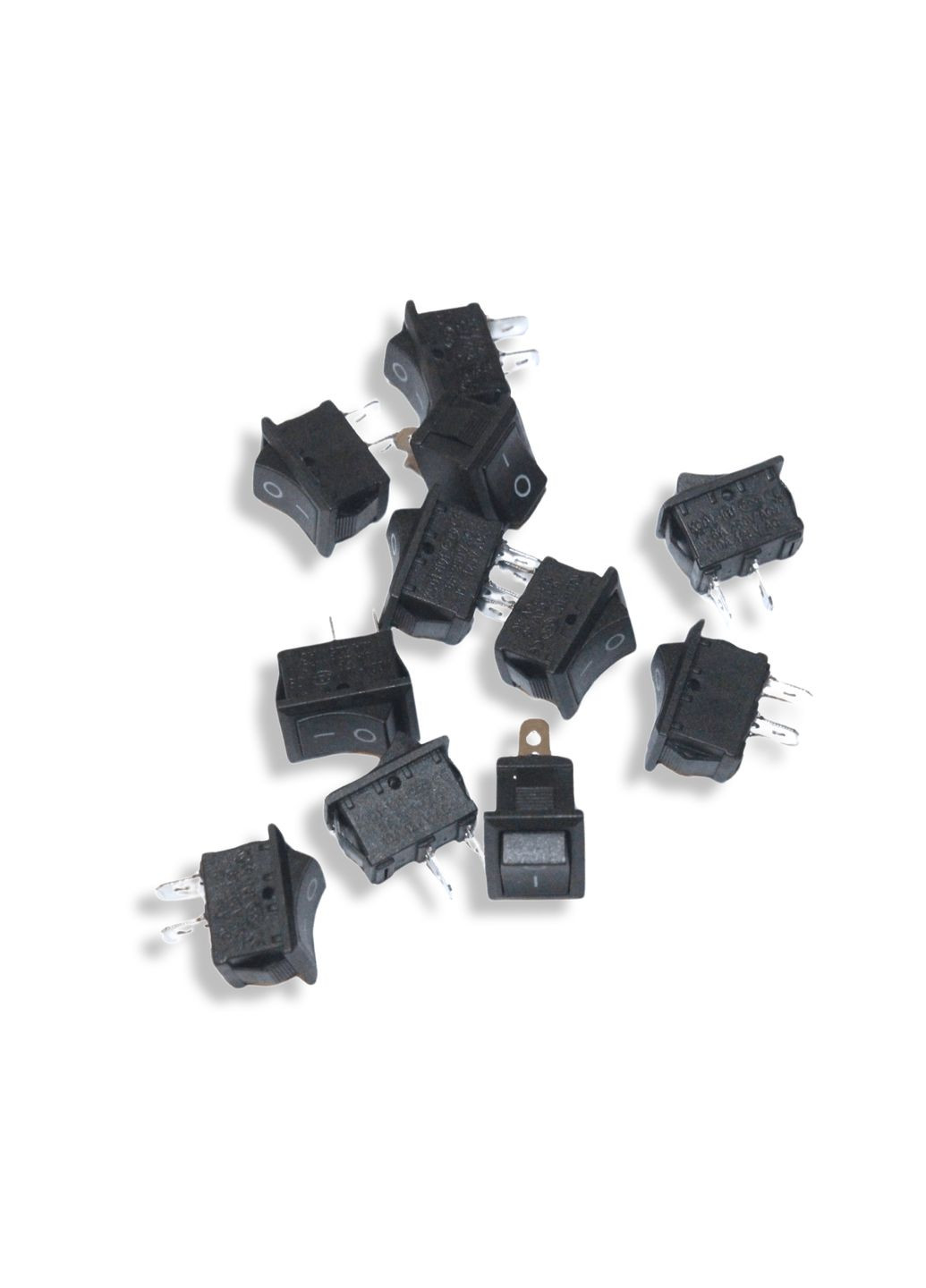 Переключатель клавишный KSD1 2-х контактный черный 13мм/20мм FROM FACTORY KPKSD1B (335396785)