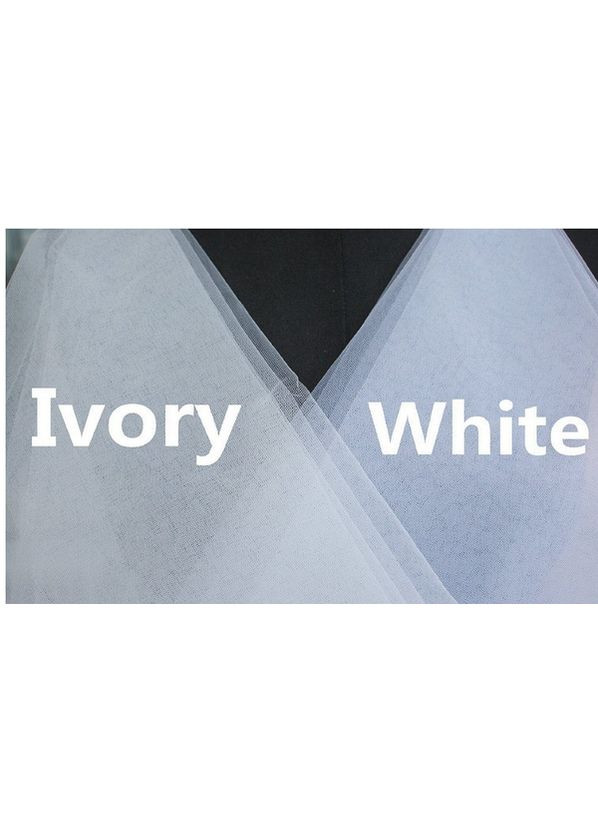 Длинная свадебная фата с вышивкой внизу 2,5м, Айвори, белый. No Brand (369162319)