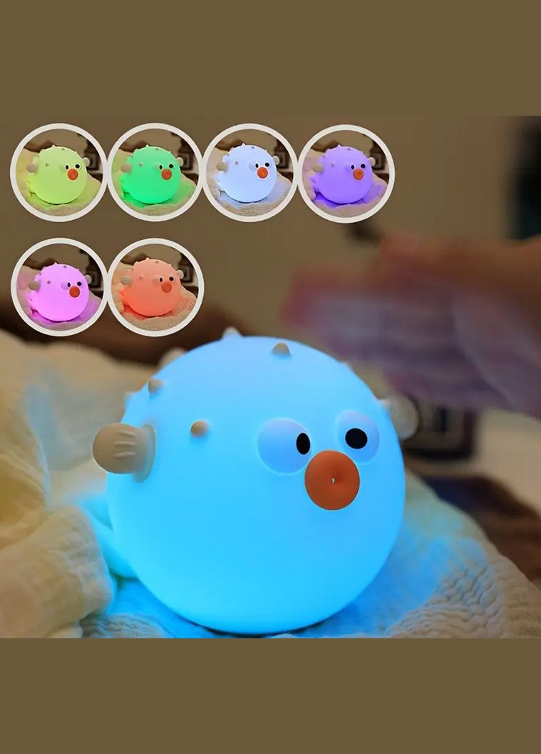 Нічник силіконовий акумуляторний у формі рибка клоун Sam-7707 з таймером No Brand (347601113)