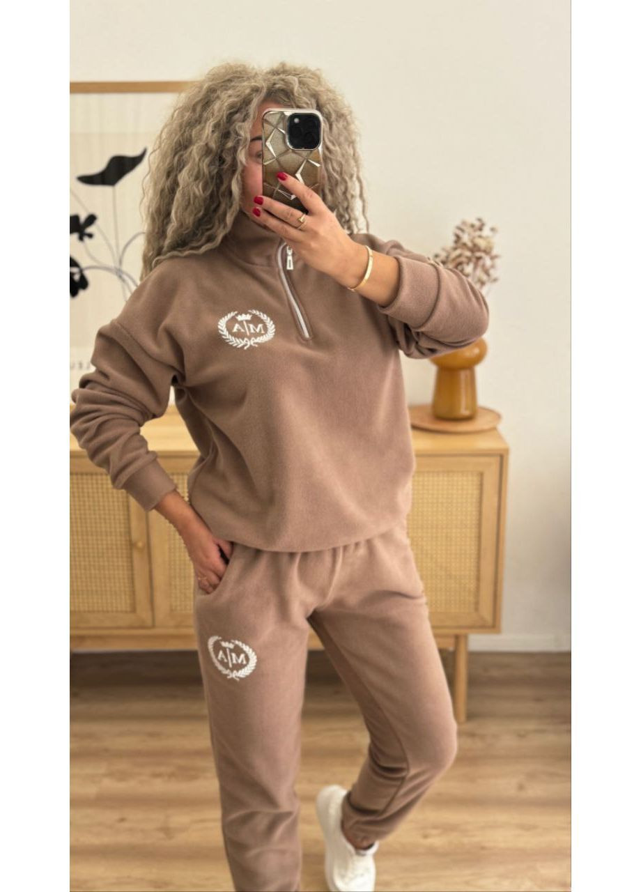 Костюм 181 Полар Фліс теплий,штани та кофта з логотипом Україна (369573660)