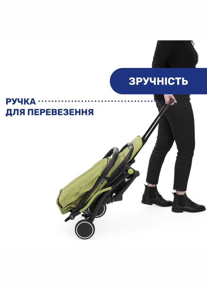 Коляска с системой сборки в тележке Trolley Me, зеленая Chicco (297869572)