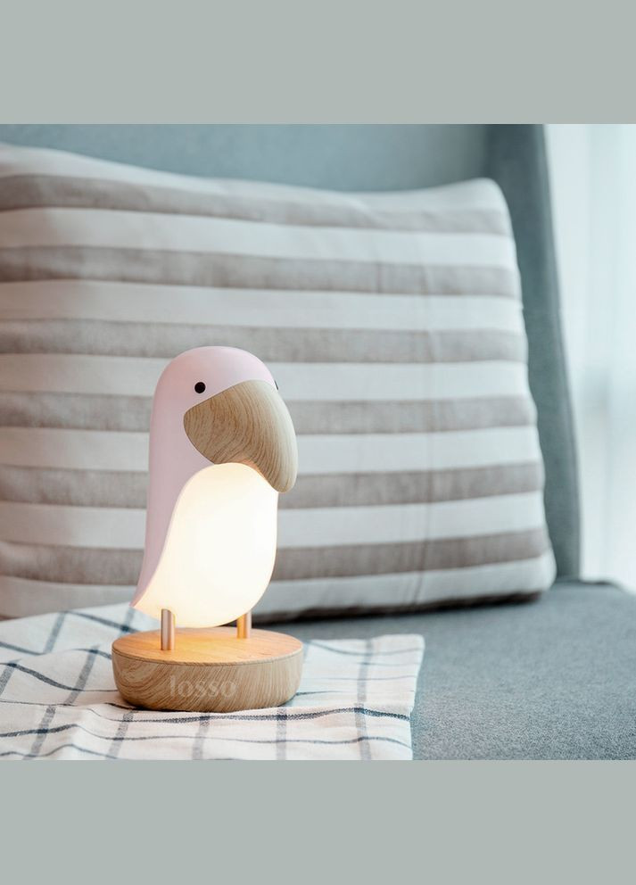 Ночник настольный светильник "Тукан" LJC-162, розовый Losso (327041654)