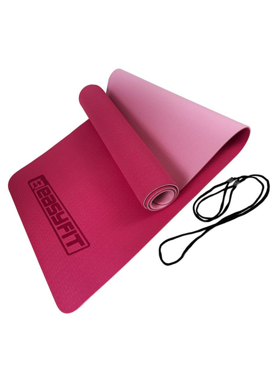 Коврик спортивный ПВХ Premium 183х61х6 см Розовый EasyFit (365653700)