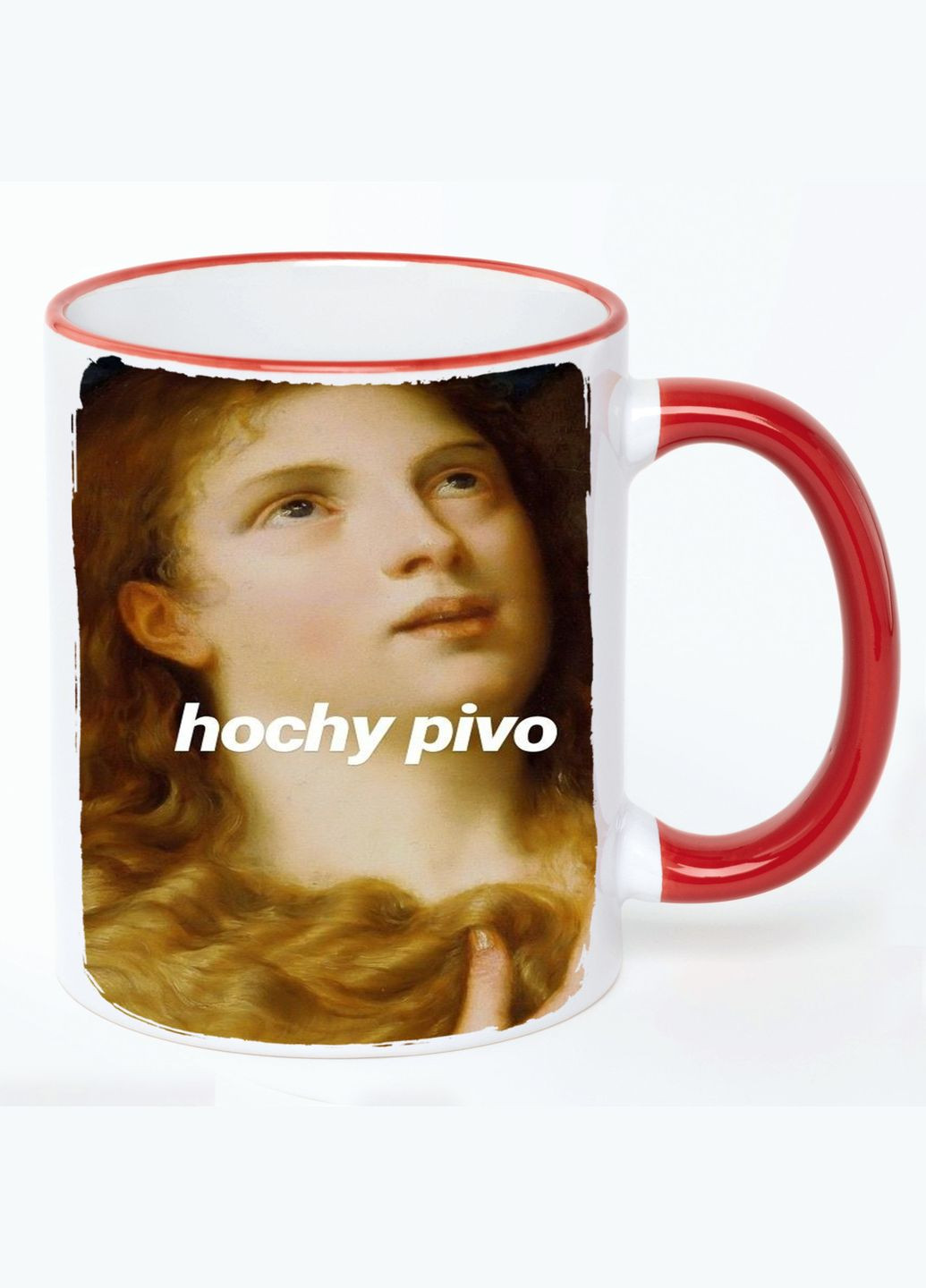 Чашка Меми (кухоль, кухоль) #006 Біла з Червоною ручкою 330 мл No Brand (322716683)