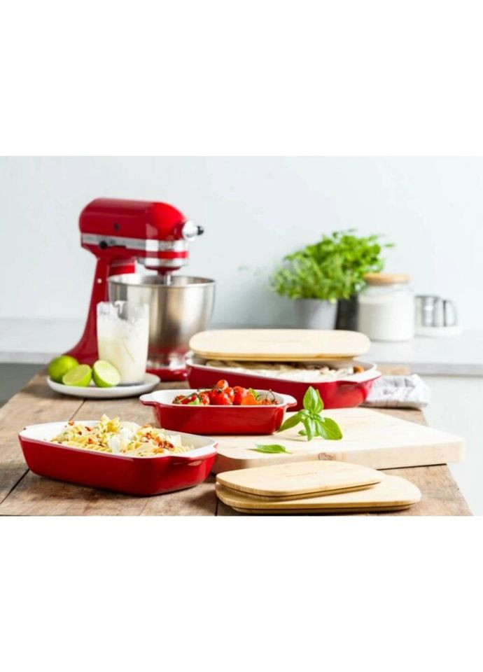 Форма для запікання із кришкою CC006104-001 6,5х15,5х26 см 0.9 л червона KitchenAid (296911083)