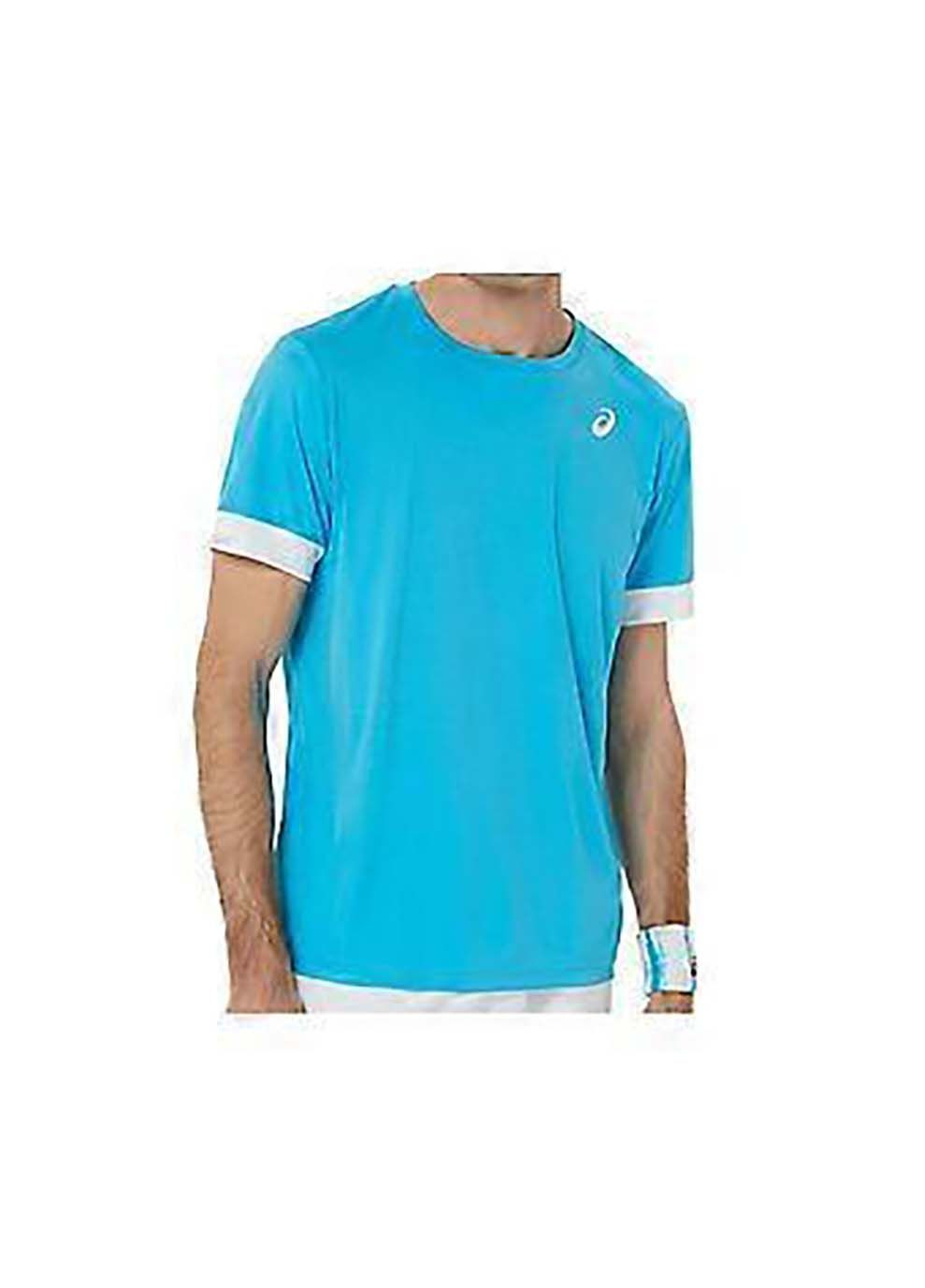 Голубая мужская футболка court ss top голубой Asics