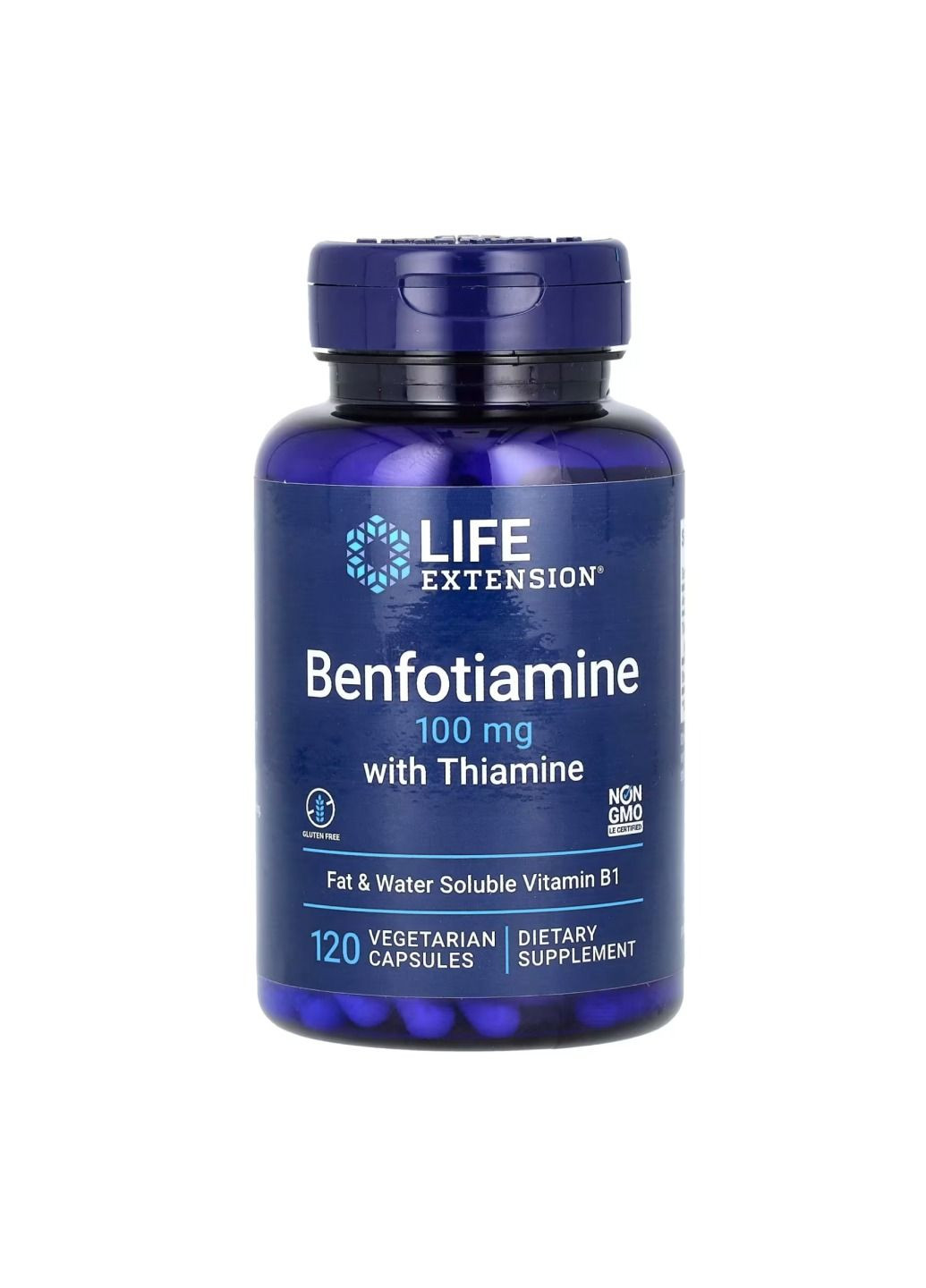 Добавка Benfotiamine with Thiamine100 mg - 120 vcaps Life Extension (285787790)