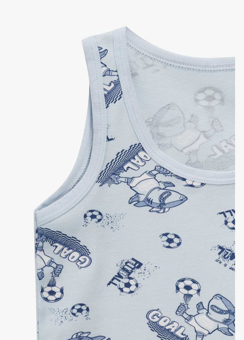 Голубая майка белье для мальчика 7781b7 0-1 год shop (2000990906496) Donella