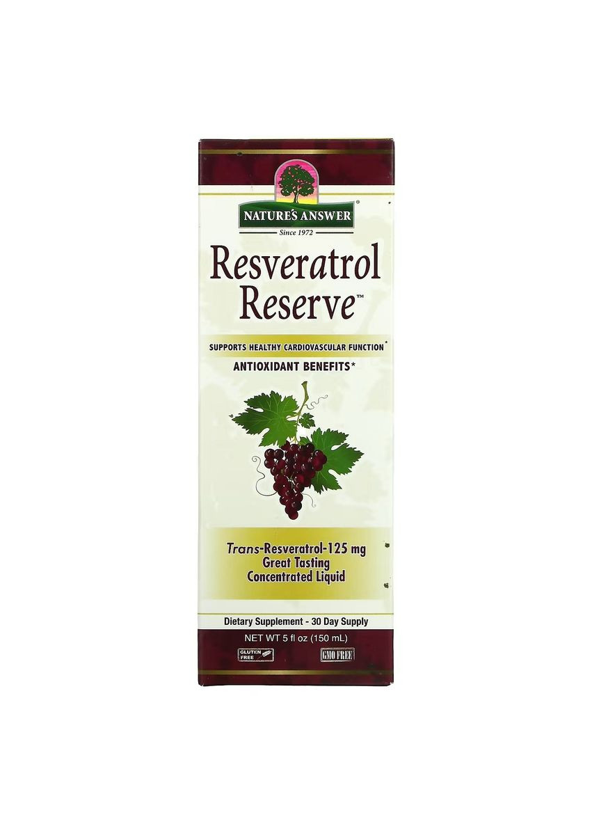 Ресвератрол, Resveratrol Reserve,, 150 мл Nature's Answer (322741272)