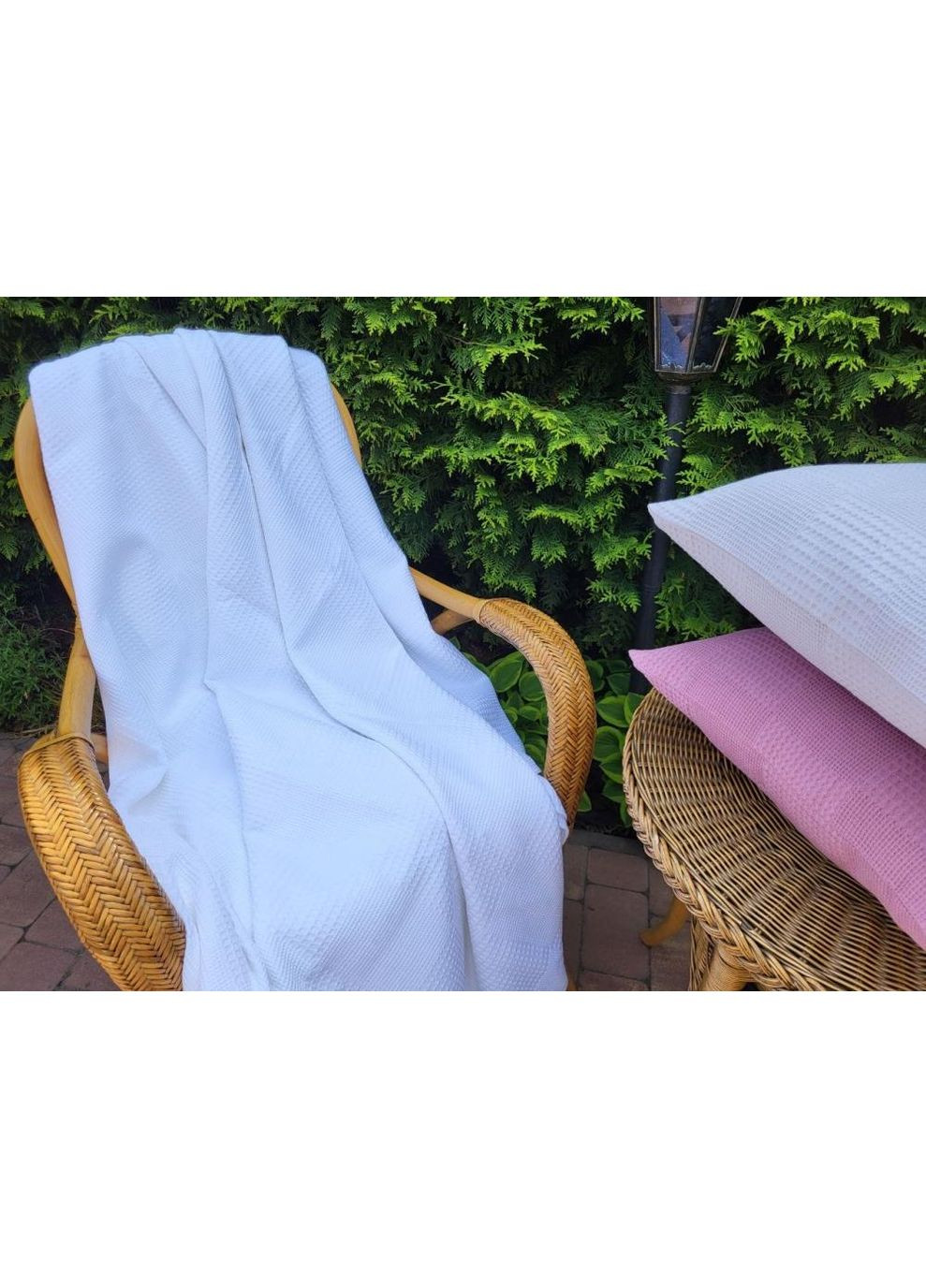 Покривало Білий, Піке Вафелька 160*220 No Brand (363190186)