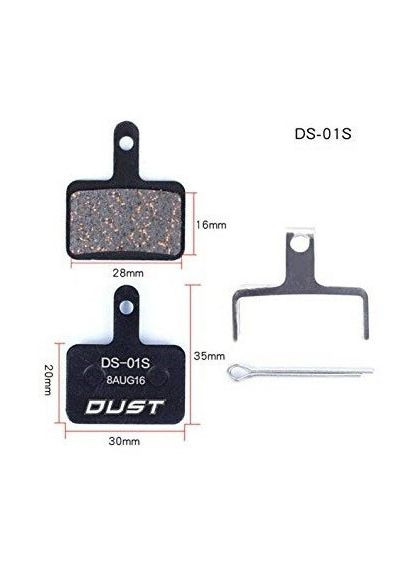 Тормозные колодки дисковые DS-01S для Shimano Alivio - Deore - Tektro (полуметалл) Dust (324626447)