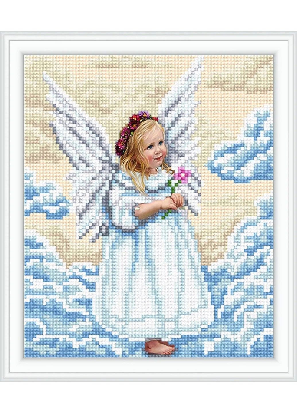 Алмазная вышивка Икона Ангелочек Украиночка религия бог полная выкладка мозаика 5d наборы 23x30 см No Brand (332208634)