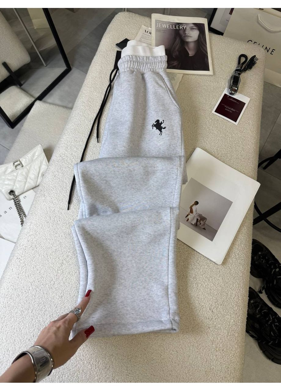 Жіночі спортивні штани з флісом та еластичним поясом MonCher (369740463)