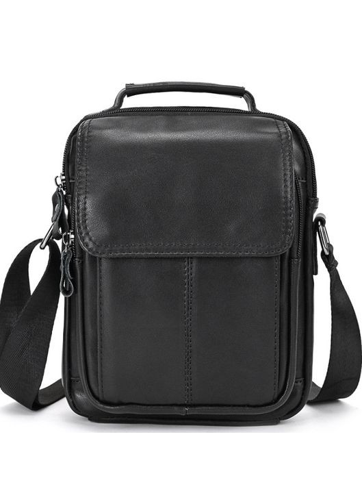 Сумка-барсетка чоловіча через плече шкіряна гладка чорна TD-69291 Tiding Bag (330795349)