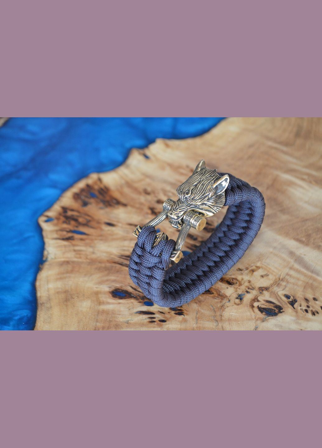 Браслет із паракорду з Вовком під замовлення + брелок в подарунок з No Brand (341738993)