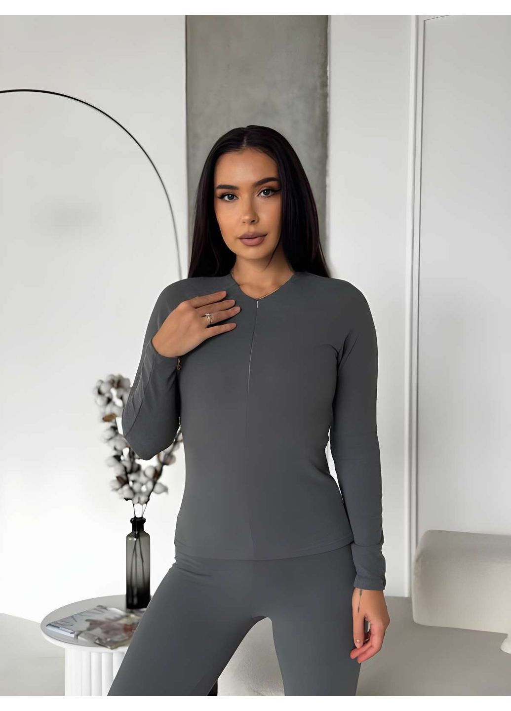 Женское теплое термобелье термокомплект черный черный Україна (366869013)