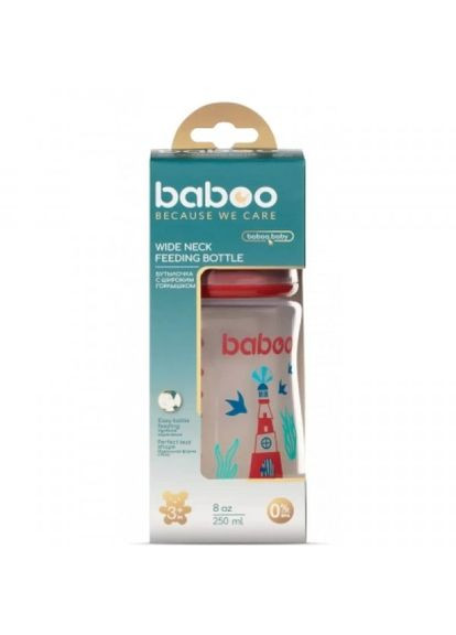 Пляшечка для годування (90406) Baboo морський маяк 250 мл (283299616)