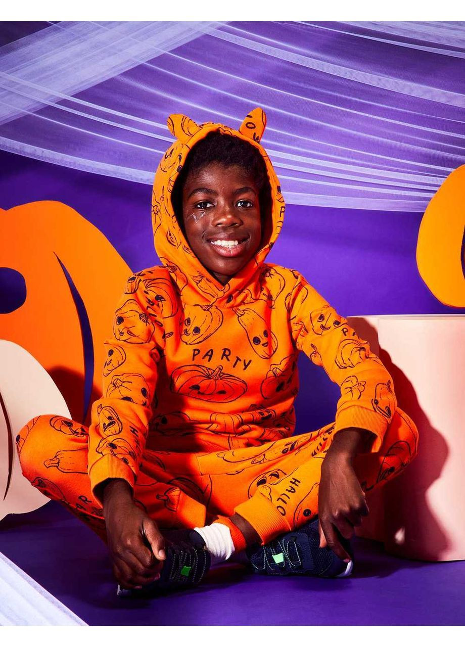 Худі фліс,помаранчевий в візерунки, Kiabi (364533249)