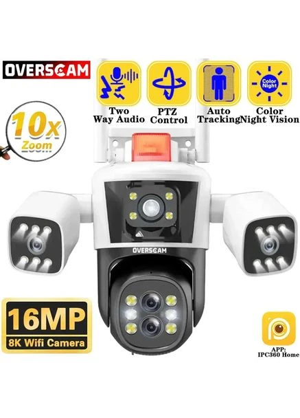 Камера IP спостереження Wifi 16 Мп 10-Х ZOOM вулична поворотна AMST (363834134)