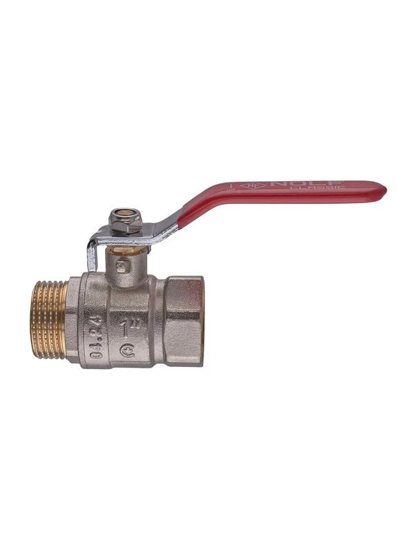 Кран шаровый classic NFC.621-10-1" FM ГШВ, ручка "рычаг" красная (NF3140) NOLF (398851591)