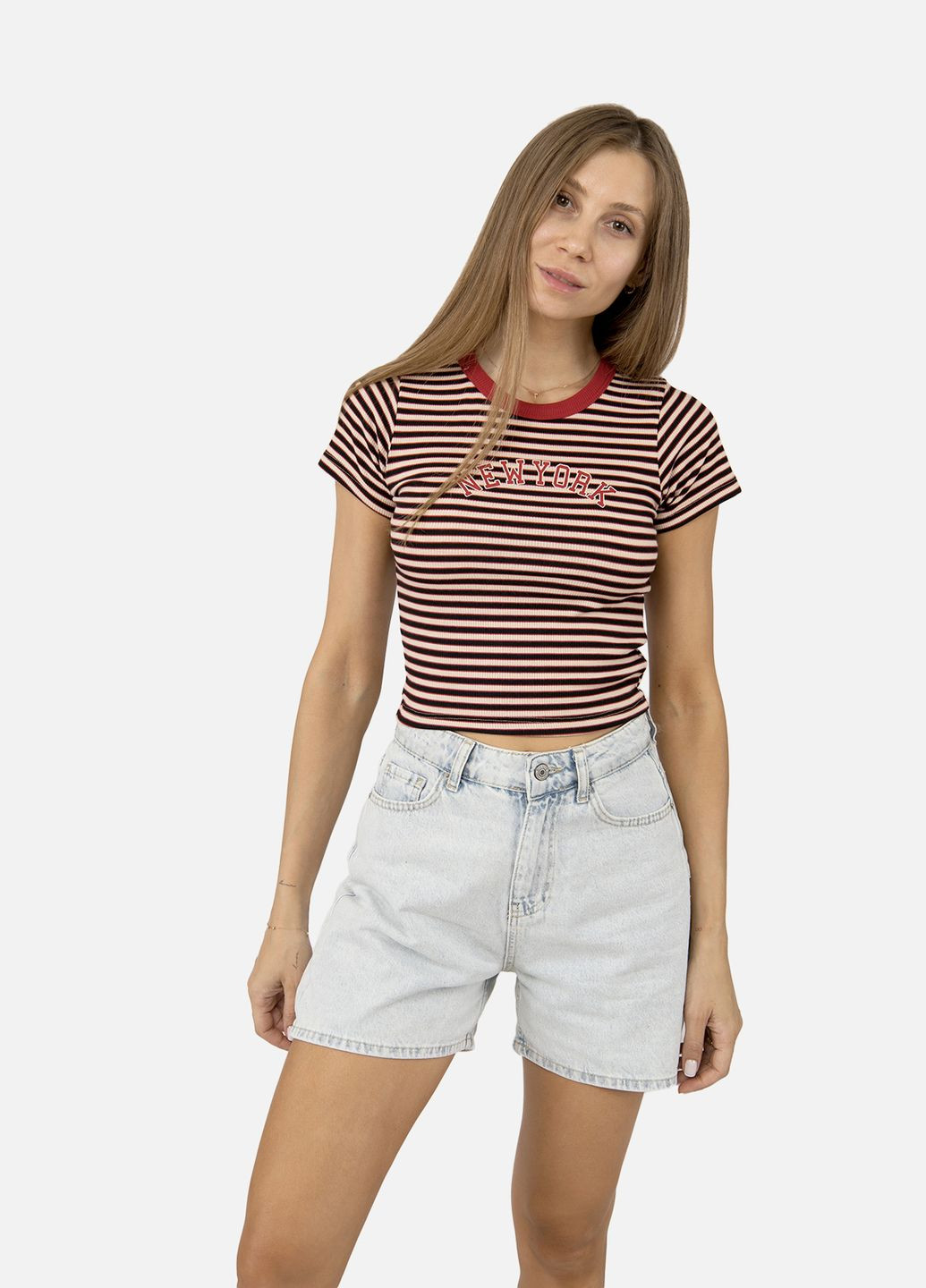 Жіноча футболка з коротким рукавом колір коричневий ЦБ-00255013 Divon - (307362915)