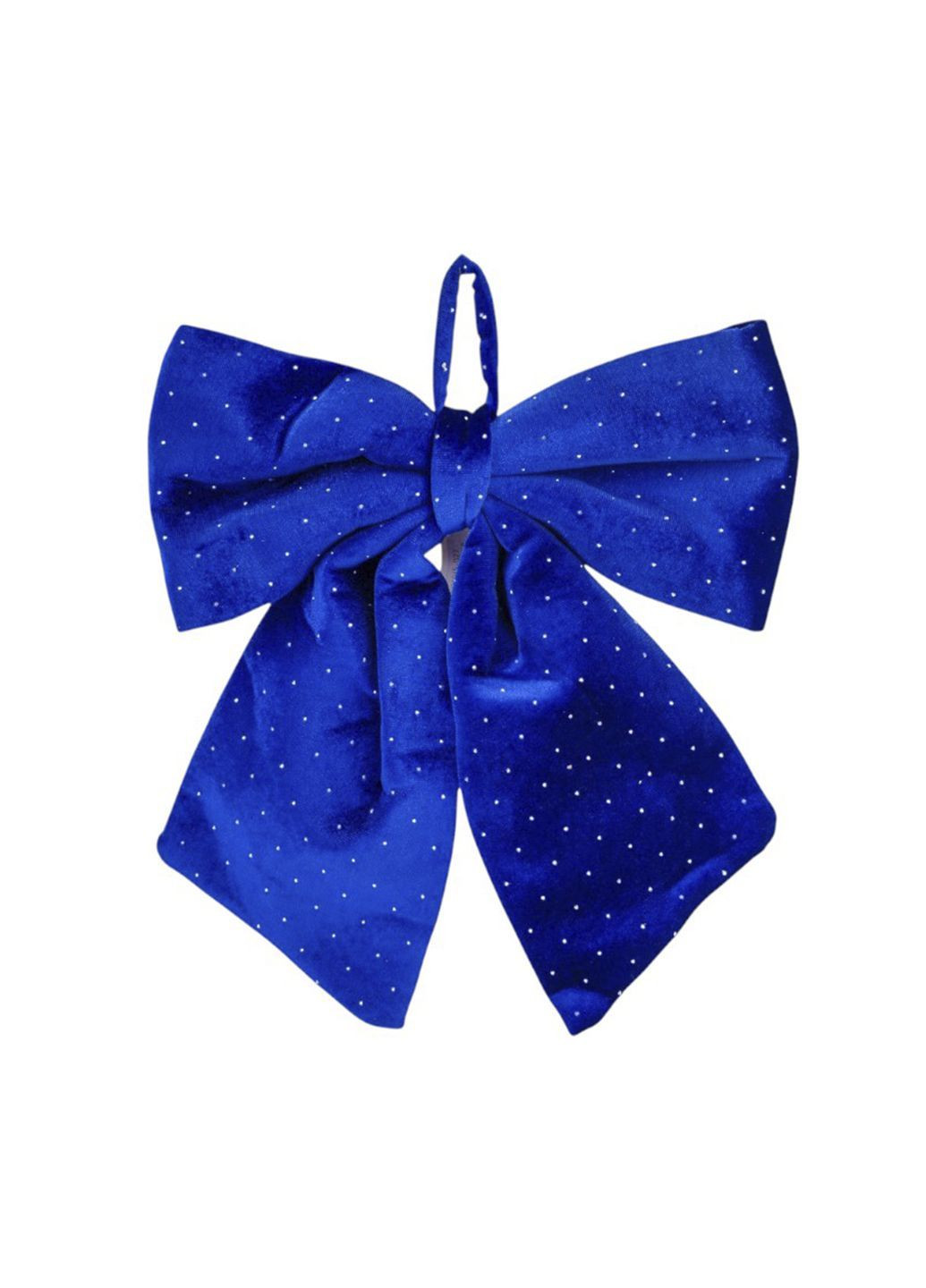 Бант декоративний оксамитовий Синій з візерунком колір синій CB-00286804 No Brand (365795319)