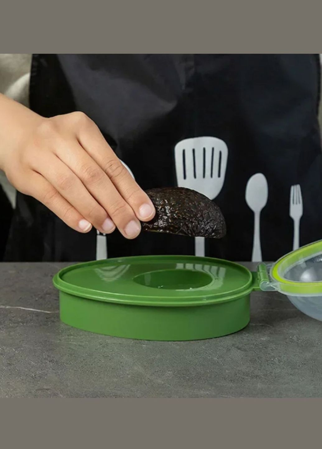 Контейнер для зберігання авокадо, зелений із застібками DobraMAMA (279340960)