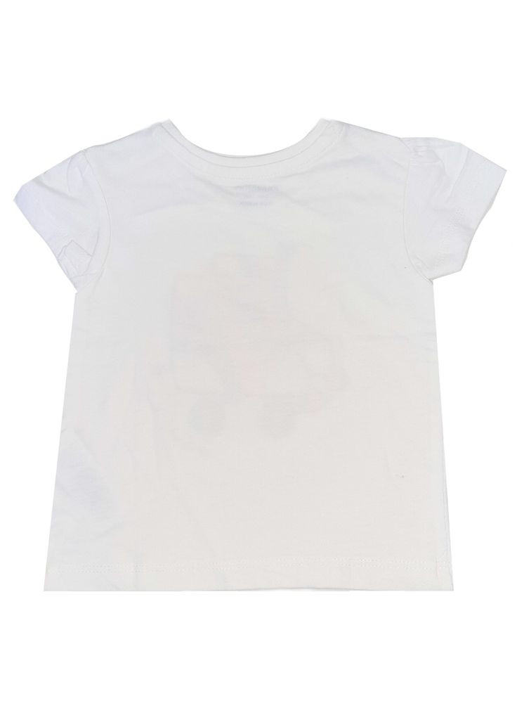 Біла демісезонна футболка бавовняна з принтом для дівчинки bdo60335 білий Primark