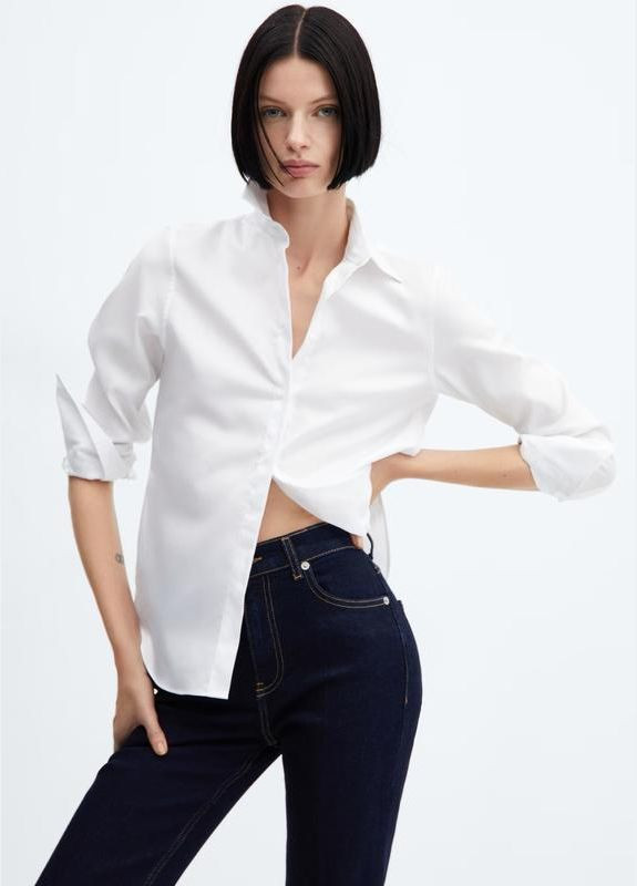 Темно-сині джинси кльош flare на високий ріст середня посадка Mango - (325695499)