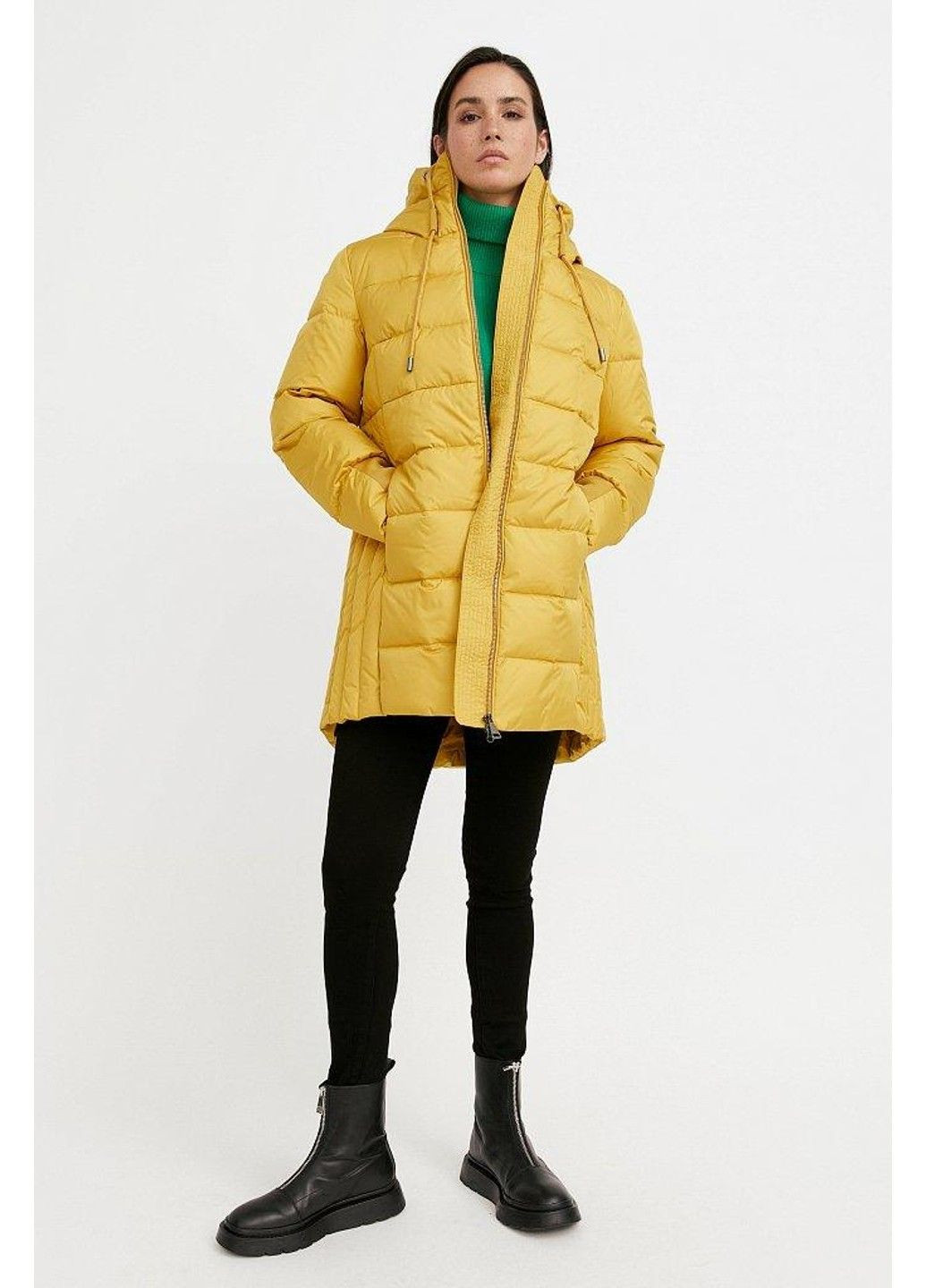 Жовтий зимній Пуховик Finn Flare