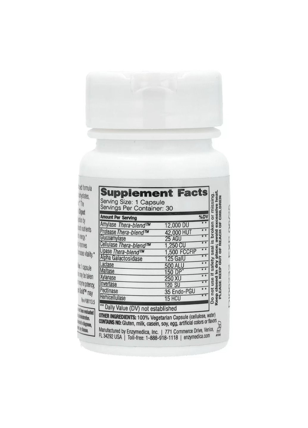 Добавка Digest Chewable - 30 caps Enzymedica (285787872)