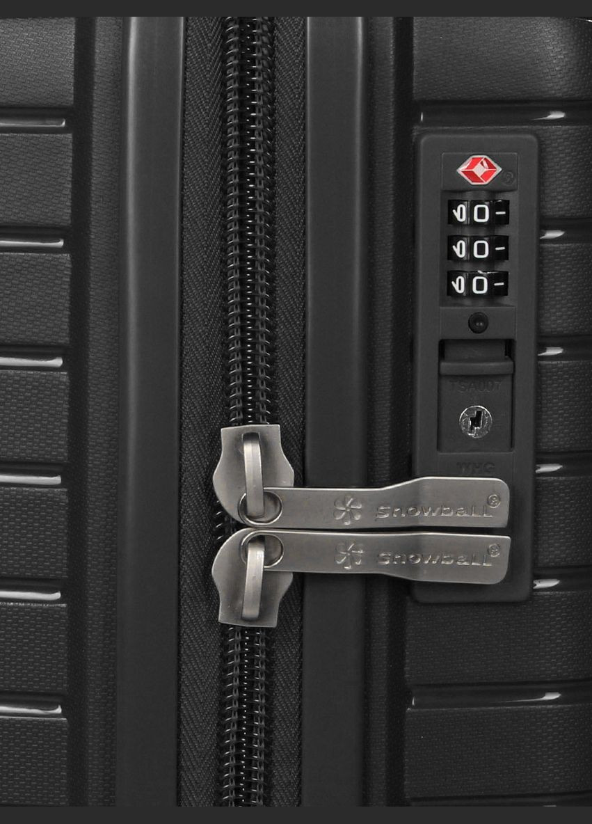 Чемодан маленький S полипропилен 20103 55×36×20см 35л Черный Snowball (297643078)