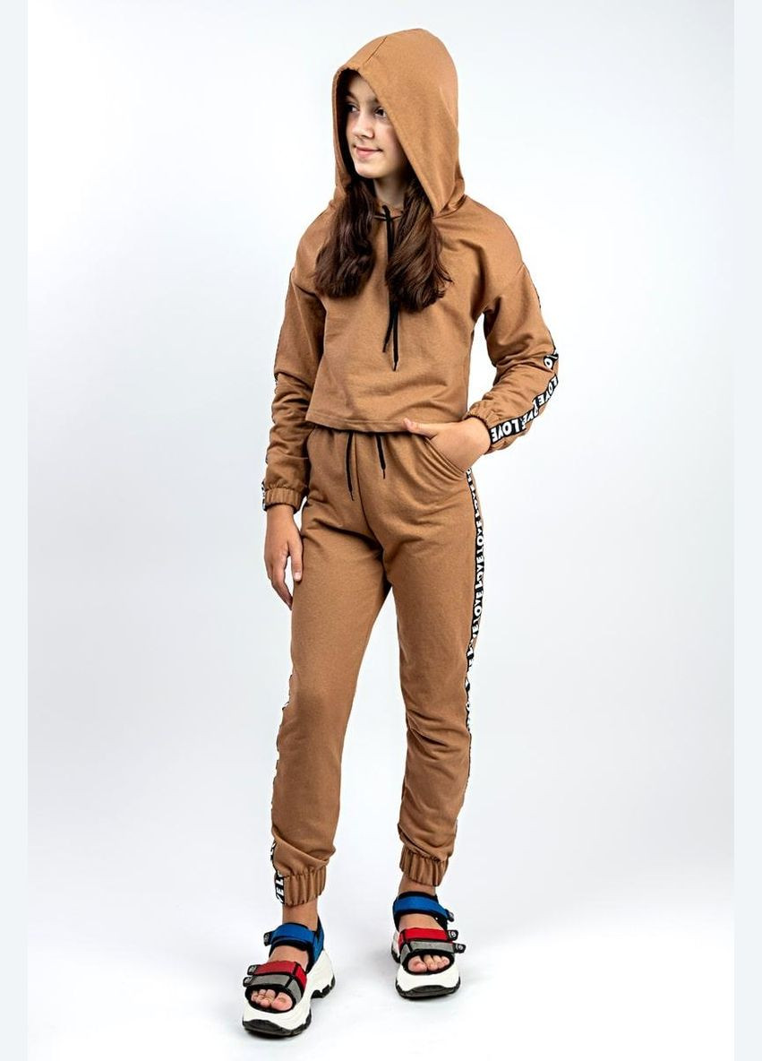 Костюм спортивний підлітковий для дівчинки (худі+штани) Україна (325879605)